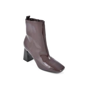 SEVEN DIALS Womens Burgundy Back Pull Tab Newton Square Toe Flare Booties 11 M